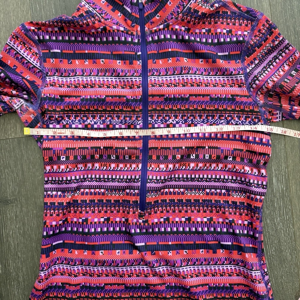 Nike Pro Dri Fit Running Shirt Half Zip Aztec Long Sleeve Womens S Athleisure - Picture 5 of 9